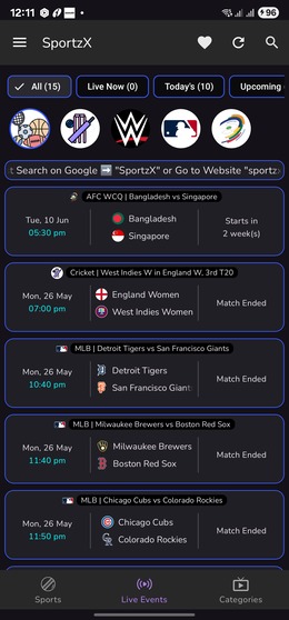 Sportzx homepage